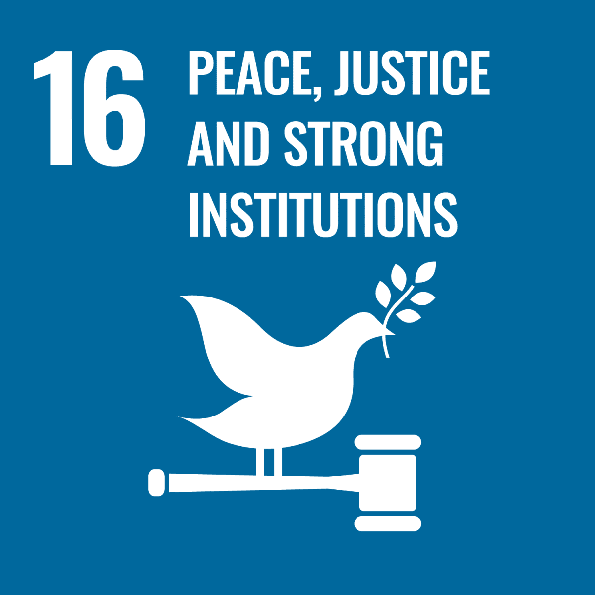 Icon: SDG 16 - Peace, justice and strong institutions