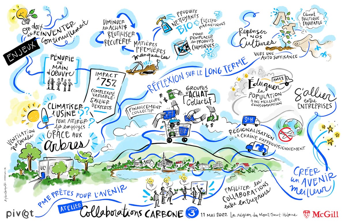 Illustration of collaborative climate actions in Mont-Saint-Hilaire